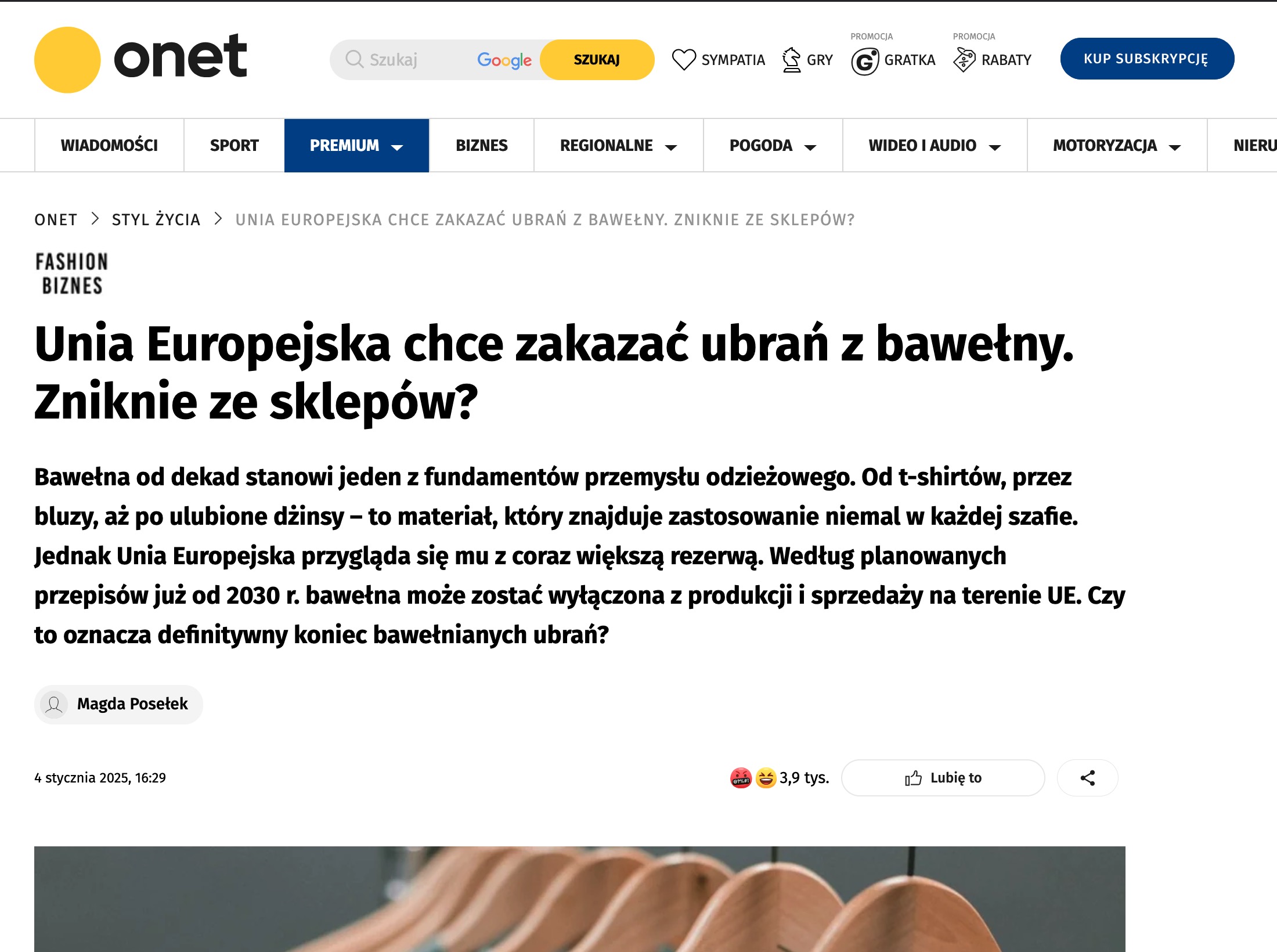 Unia Europejska nie zakaże stosowania bawełny